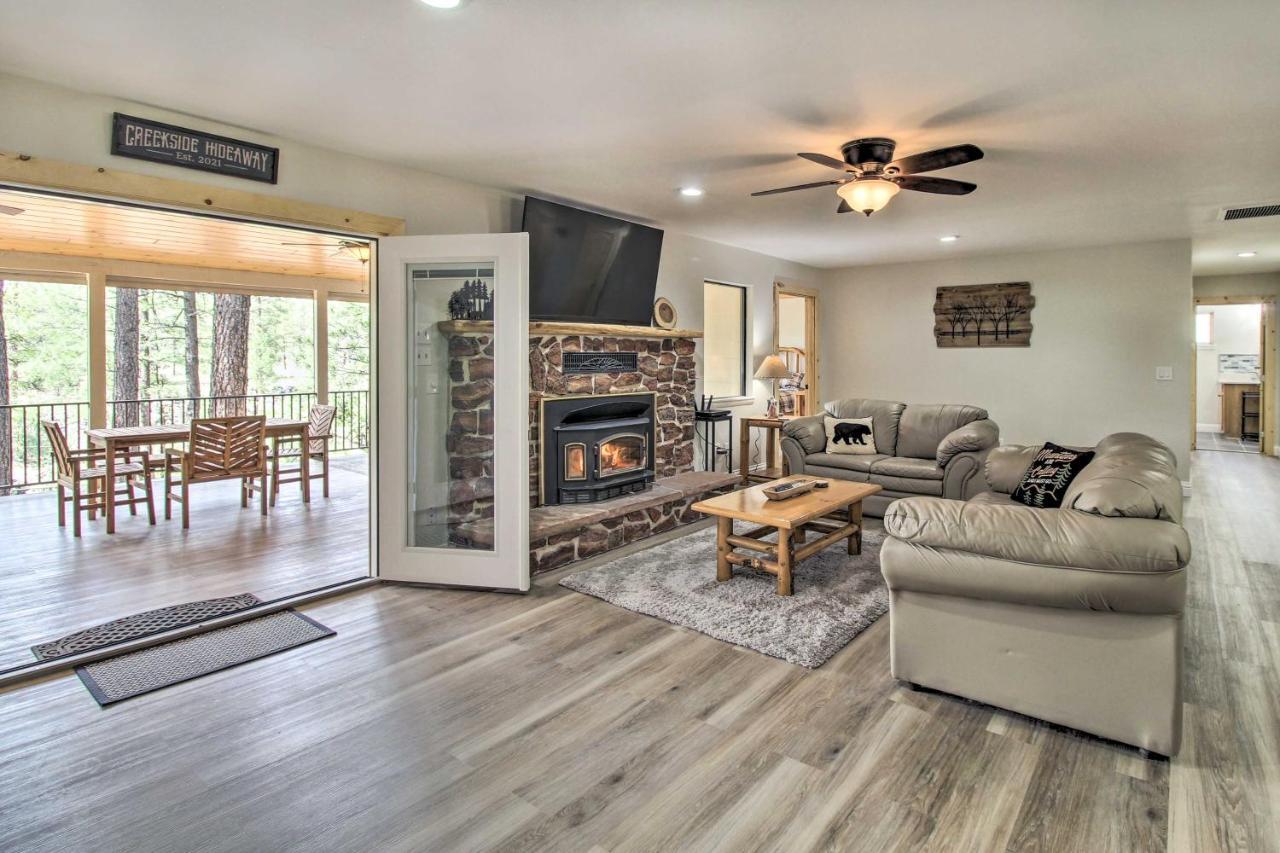 Beautiful Creekside Cabin Secret Game Room! Pinetop-Lakeside Exterior foto
